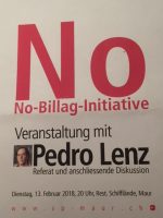 Veranstaltung No-Billag-Initiative mit Pedro Lenz